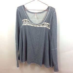 Free People Women's Striped Pullover Sweater